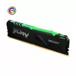 32GB DDR4-2666  Kingston FURY® Beast DDR4 RGB, PC21300, CL16, 1.2V,  Auto-overclocking, Asymmetric BLACK low-profile heat spreader, Dynamic RGB effect