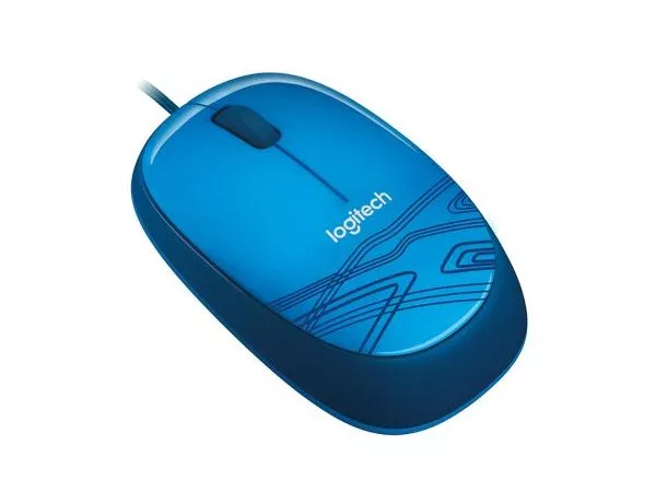 Logitech M105 Optical Mouse, Corded, ambidextrous comfort, Blue, USB