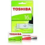 16GB USB2.0  Kioxia (Toshiba) TransMemory U202 White, Plastic, Small design (Read 20 MByte/s, Write 10 MByte/s)