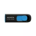 64GB USB3.0 Flash Drive ADATA "UV128", Black-Blue, Plastic, Slider (R/W:80/20MB/s)