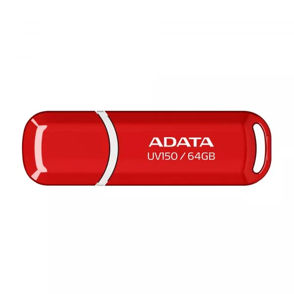 64GB USB3.0 Flash Drive ADATA "UV150", Red, Plastic, Classic Cap (R/W:80/20MB/s)