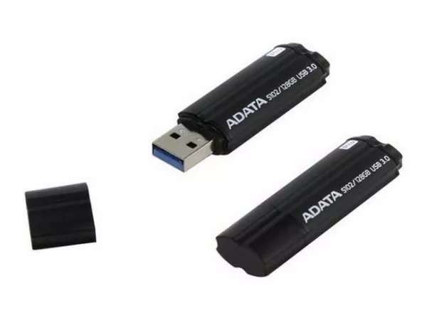 128GB USB3.0 Flash Drive ADATA "S102 Pro", Titanium-Gray, Aluminum, Classic Cap (R/W:100/50MB/s)