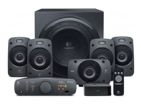 Logitech Speaker System Z906 Digital ( 5.1 surround, RMS 500W, 165W subwoofer, center 67W, 4x67W satel. ), Digital and analog inputs, THX Certified