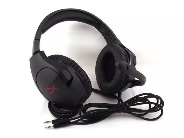 Kingston HyperX Cloud Stinger Headset, Black/Red, 90-degree rotating ear cups, Microphone built-in, Frequency response: 18Hz–23,000 Hz, Cable length:1