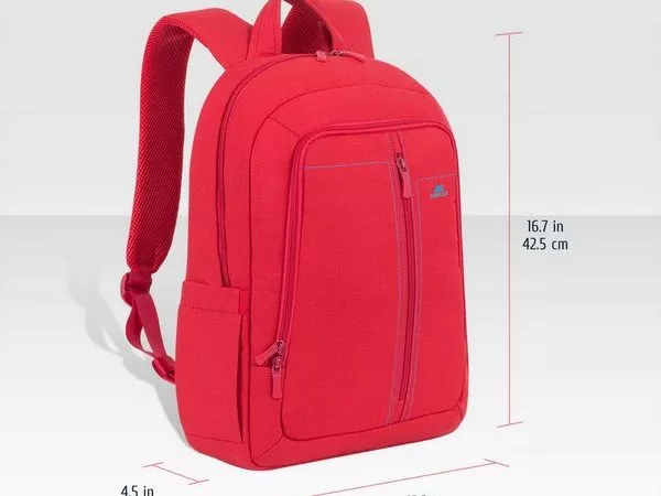 16"/15" NB backpack - RivaCase 7560 Canvas Red Laptop