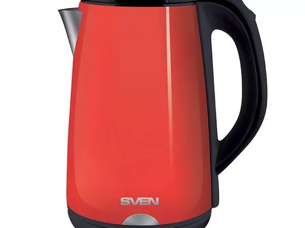 Electric kettle SVEN KT-D2004, red-black (double wall housing, 2.0 L, 1850-2200 W)