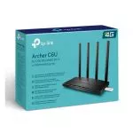 Wi-Fi AC Dual Band TP-LINK Router, "Archer C6U", 1200Mbps, Gbit Ports, MU-MIMO, USB2.0