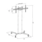 Mobile Stand for Displays  Reflecta TV Stand 55P; 37-55"; max. VESA 800x400; max 40 kg