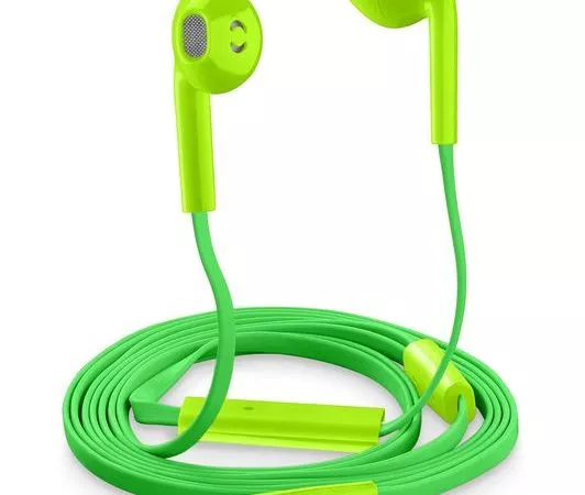 Cellular LIVE EGG-capsule earphone with mic, Green