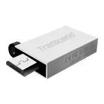 8GB USB2.0/Micro-USB Flash Drive Transcend "JetFlash 380", Silver, Metal Case, OTG (R/W:20/5MB/s)