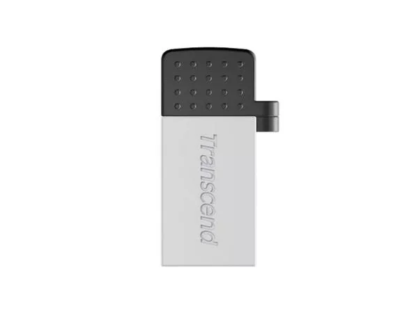 32GB USB2.0/Micro-USB Flash Drive Transcend "JetFlash 380", Silver, Metal Case, OTG (R/W:20/9MB/s)