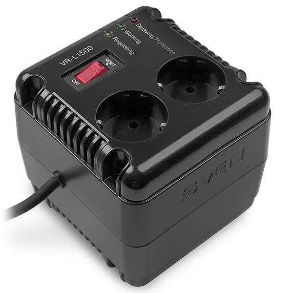Stabilizer Voltage SVEN VR-L1500 max.500W, Output sockets: 2 × CEE 7/4