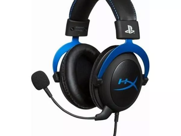 KINGSTON HyperX Cloud PS4 Headset, Black/Blue, Official PS4 licensed headset, Solid aluminium build, Microphone: detachable, Frequency response: 15Hz–