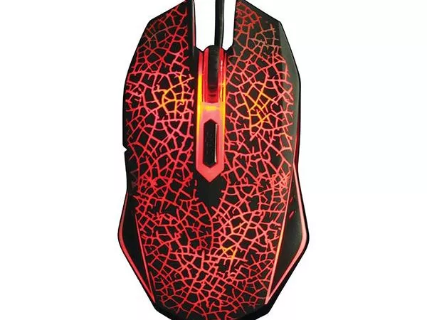 Gaming Mouse & Mouse Pad Qumo Solaris, Optical, 800-2200 dpi, 6 buttons, 7 color backlight, USB