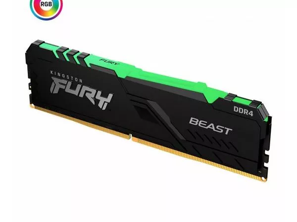 16GB DDR4-3200MHz  Kingston FURY Beast RGB (KF432C16BB1A/16), CL16-18-18, 1.35V, Intel XMP 2.0, Blk