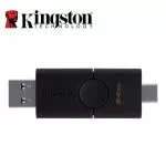 64GB USB3.2 Type-A/Type-C Flash Drive Kingston DataTraveler® Duo (DTDE/64GB), Black, Dual Slider