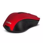 Wireless Mouse SVEN RX-350W, Optical, 600-1400 dpi, 6 buttons, Soft Touch, 2xAAA, Red