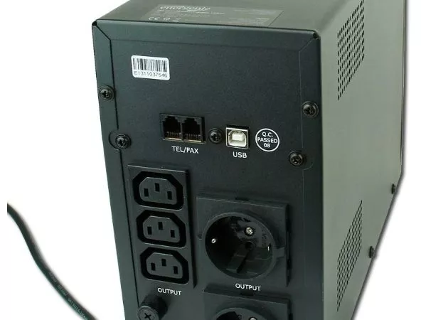 Gembird EnerGenie EG-UPS-033, 1200VA / 720W, UPS with AVR, Output sockets: 3 pcs x C13, 2 pc Schuko