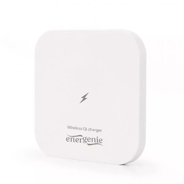 Wireless charger for phone or tablet, 5W, White, Energenie EG-WCQI-02-W
