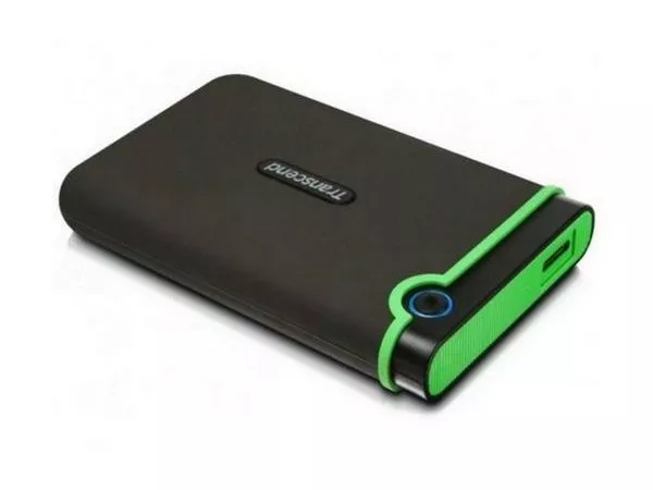1.0TB (USB3.0) 2.5" Transcend "StoreJet 25M3", Military Green, Rubber Anti-Shock, One Touch Backup