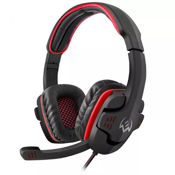 Headset Gaming SVEN AP-G855MV Black-Red, with Microphone, 2 x 3,5mm jack (3 pin)