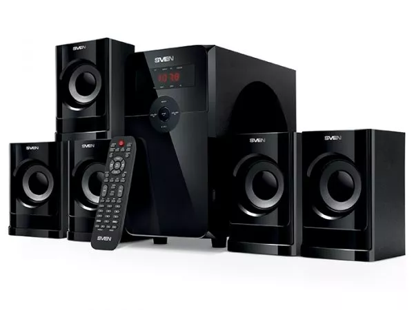 Speakers  SVEN "HT-201" 80w / 20w+5*12w, USB, SD, FM, Display, RC, Black