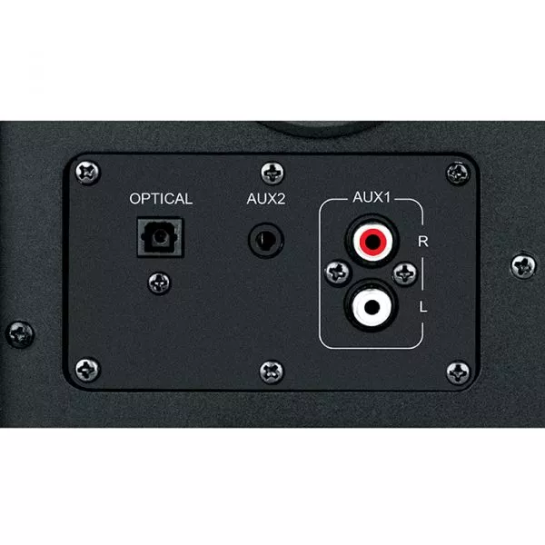 SVEN SPS-750 Black, 2.0 / 2x25W RMS, Bluetooth, Optical input, remote control, headphone jack, gloss
