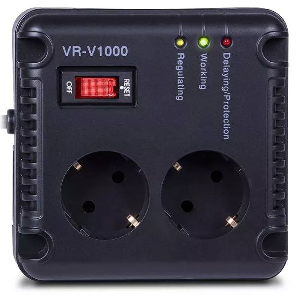 SVEN VR-V1000, 500W, Automatic Voltage Regulator, 2x Schuko outlets+1x ІЕС 320, Input voltage: 184-2