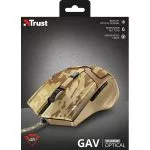 Trust Gaming GXT 101D GAV Mouse - Camo Brown, 600 - 4800 dpi, 6 button, Ergonomic & comfortable desi