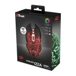 Trust Gaming Mouse GXT 107 Izza Wireless, Micro receiver, 800-2400 dpi, 6 buttons and unique LED lig