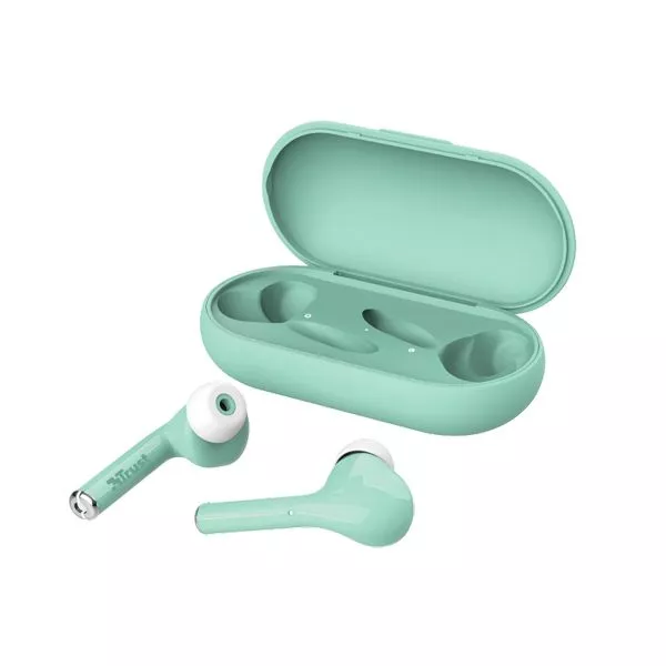 Trust Nika Touch Bluetooth Wireless TWS Earphones - Turquoise, Up to 6 hours of playtime, Manage all