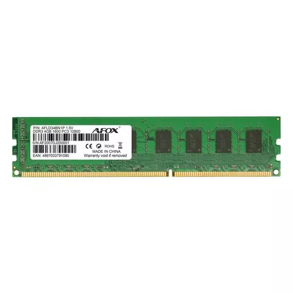 8GB DDR3-1600  AFOX, PC12800, CL11, 512Mx8, 240-pin, 1.5V, Retail