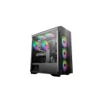 DEEPCOOL "MATREXX 55 V3 ADD-RGB 3F" ATX Case, with Side-Window, Dual 4mm Tempered Glass Side & Front panel, without PSU, Tool-less, 3x120mm ADD-RGB fa