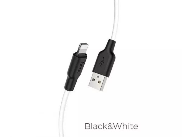 Hoco X21 Plus Silicone charging cable Lightning (2.0m) Black&White