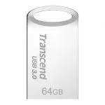 64GB USB3.1 Flash Drive Transcend "JetFlash 710S", Silver, Metal Case, Ultra-Slim (R/W:90/30MB/s)