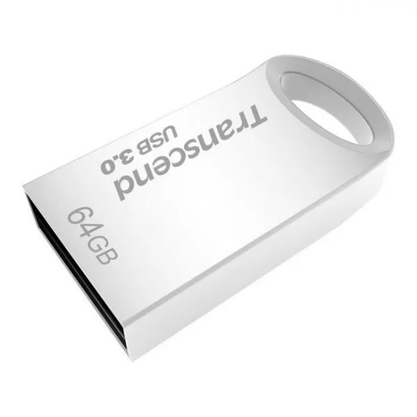 64GB USB3.1 Flash Drive Transcend "JetFlash 710S", Silver, Metal Case, Ultra-Slim (R/W:90/30MB/s)