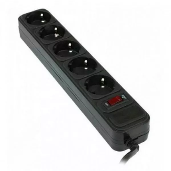 Surge Protector  5 Sockets, 1.8m, Ultra Power, Anti-fire Plastic, black, UP3-AF-6PPB