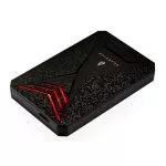 2.5" External SSD 512GB  Surefire GX3 Gaming SSD (by Verbatim), USB 3.2 Gen 1, Black/Red, Includes USB-C Adapter, Ultra-small and lightweight SSD, Sty