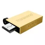 64GB USB2.0/Micro-USB Flash Drive Transcend "JetFlash 380", Gold, Metal Case, OTG (R/W:20/10MB/s)