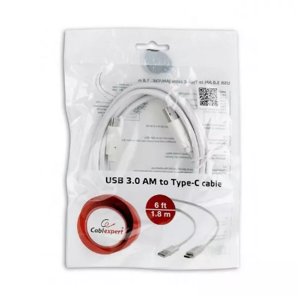 Cable USB3.0 1.8m - CCP-USB3-AMCM-6-W, 1.8 m, USB 3.0 (male) to Type-C (male), White