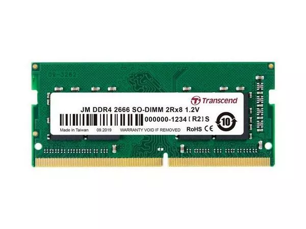 32GB DDR4-2666MHz  SODIMM  Transcend PC21300, CL19, 260pin DIMM 1.2V