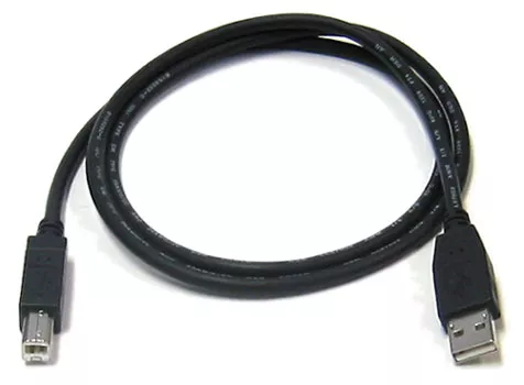Cable USB, A-plug B-plug, 3.0 m, USB2.0 Premium quality with ferrite core, APC Electronic, Black