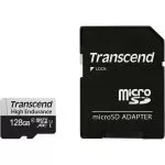 128GB MicroSD (Class 10) UHS-I (U1),+SD adapter, Transcend "TS128GUSD350" (R/W:95/45MB/s, Endurance)