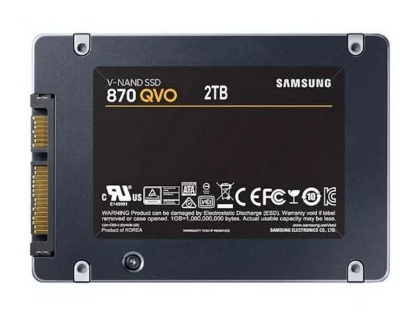 2.5" SSD 2.0TB Samsung 870 QVO "MZ-77Q2T0BW" [R/W:560/530MB/s, 98/88K IOPS, MJX, 4bit MLC]