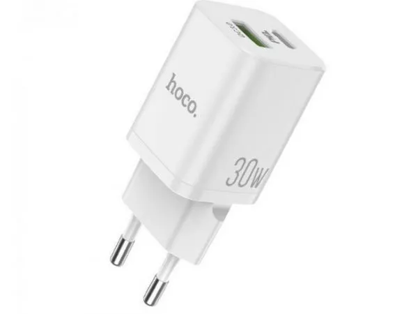 Hoco N13 Bright PD30W+QC3.0 charger (EU) White