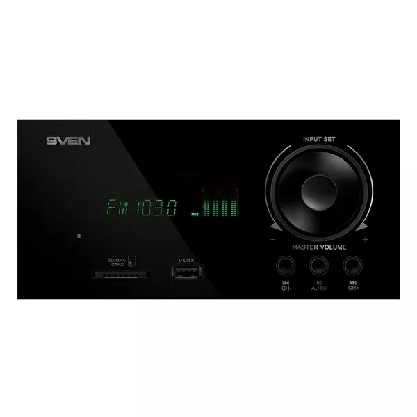 Speakers SVEN "MS-2100" SD-card, USB, FM, remote control, Black, 80w / 50w + 2x15w / 2.1