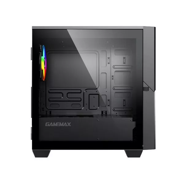 Case mATX GAMEMAX Cyclops, w/o PSU, 2x120mm ARGB fans, ARGB Hub, TG, Dust Filter, USB 3.0, Black/Red