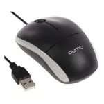 Wireless Mouse Qumo M65, Optical, 800-1600 dpi, 6 buttons, Ergonomic, 2xAAA, White, USB
