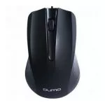 Wireless Mouse Qumo M66, Optical, 800-1600 dpi, 6 buttons, Ergonomic, 2xAAA, Black, USB