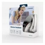 Gembird MHS-001-GW Stereo Headphones with Microphone,Volume control, Glossy White